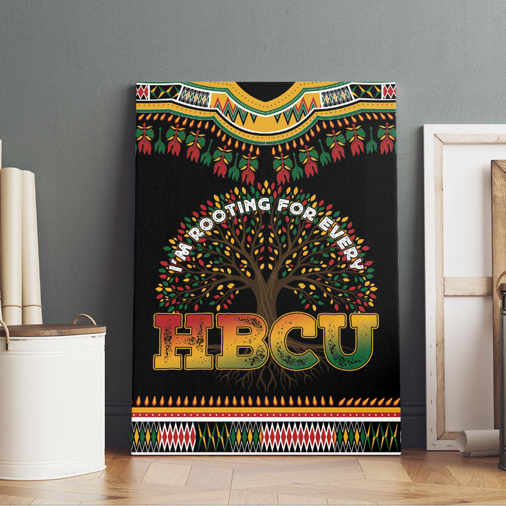 I'm Rooting For Every HBCU Dashiki Style Canvas Wall Art