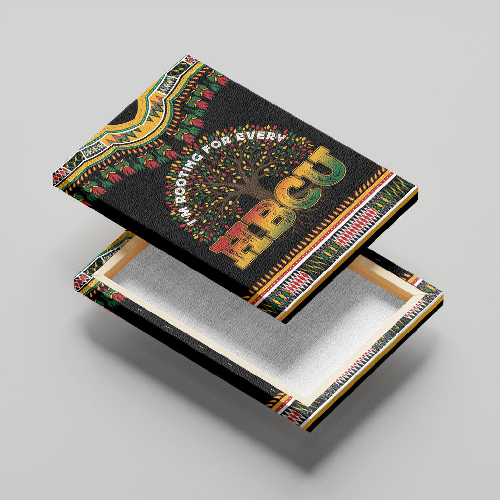 I'm Rooting For Every HBCU Dashiki Style Canvas Wall Art