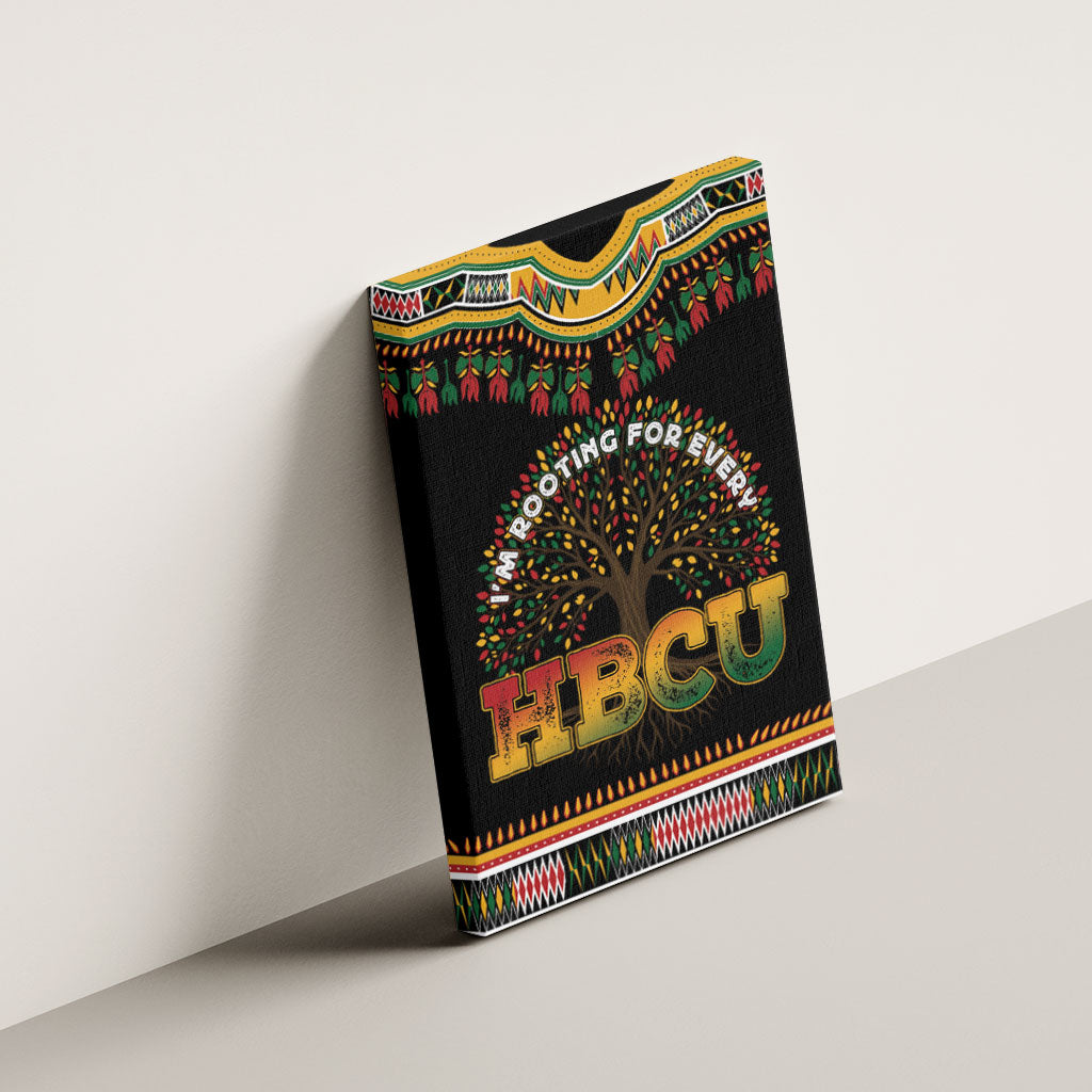I'm Rooting For Every HBCU Dashiki Style Canvas Wall Art