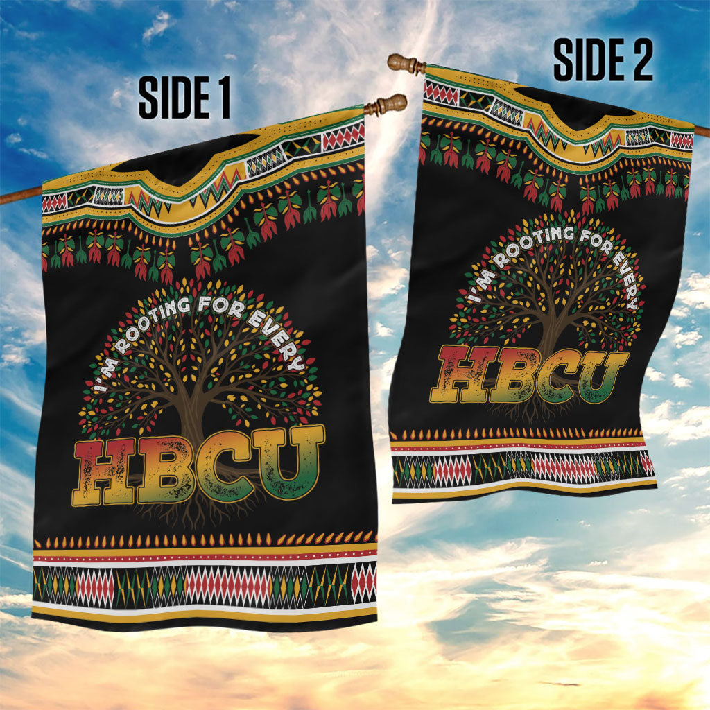 I'm Rooting For Every HBCU Dashiki Style Garden Flag