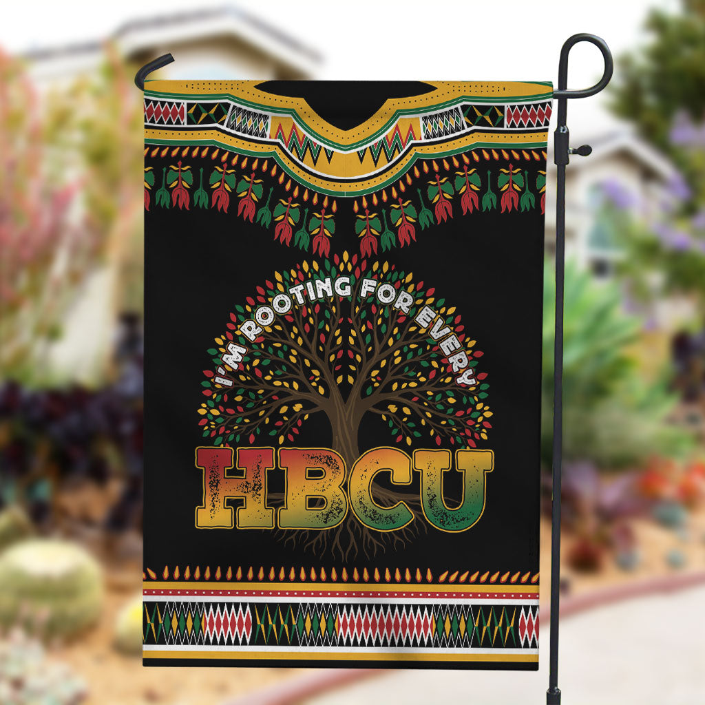 I'm Rooting For Every HBCU Dashiki Style Garden Flag