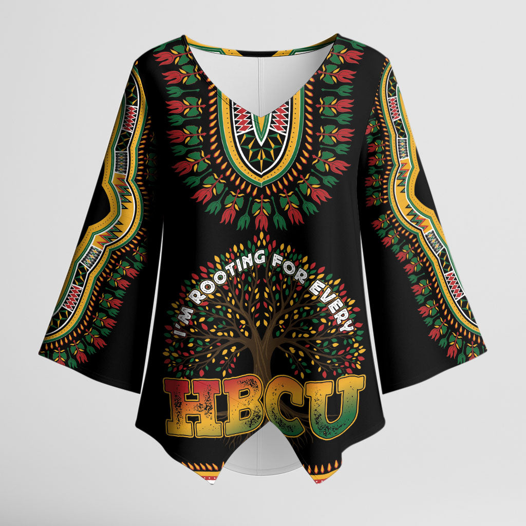 I'm Rooting For Every HBCU Dashiki Style Kimono Sleeve Blouse