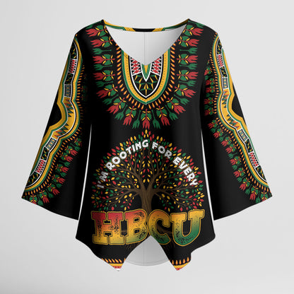 I'm Rooting For Every HBCU Dashiki Style Kimono Sleeve Blouse
