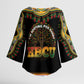 I'm Rooting For Every HBCU Dashiki Style Kimono Sleeve Blouse