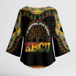 I'm Rooting For Every HBCU Dashiki Style Kimono Sleeve Blouse