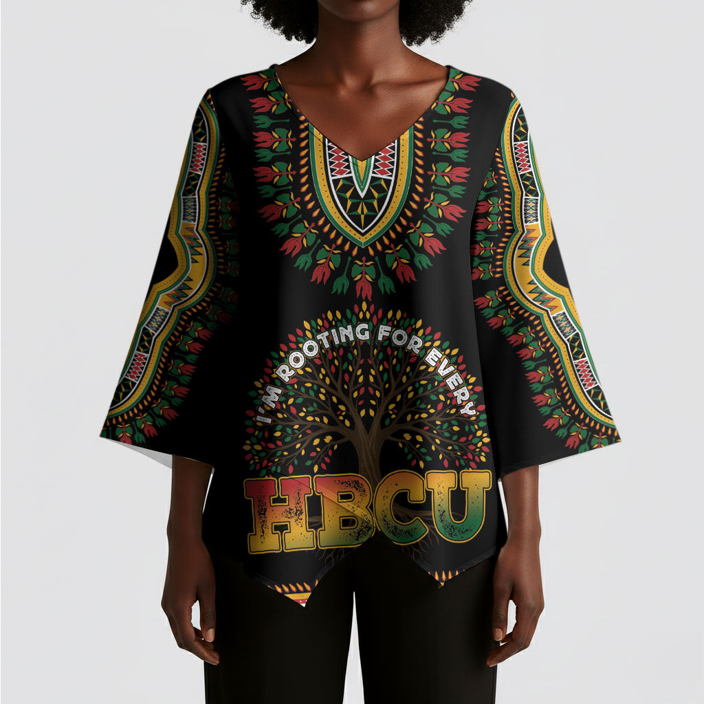 I'm Rooting For Every HBCU Dashiki Style Kimono Sleeve Blouse