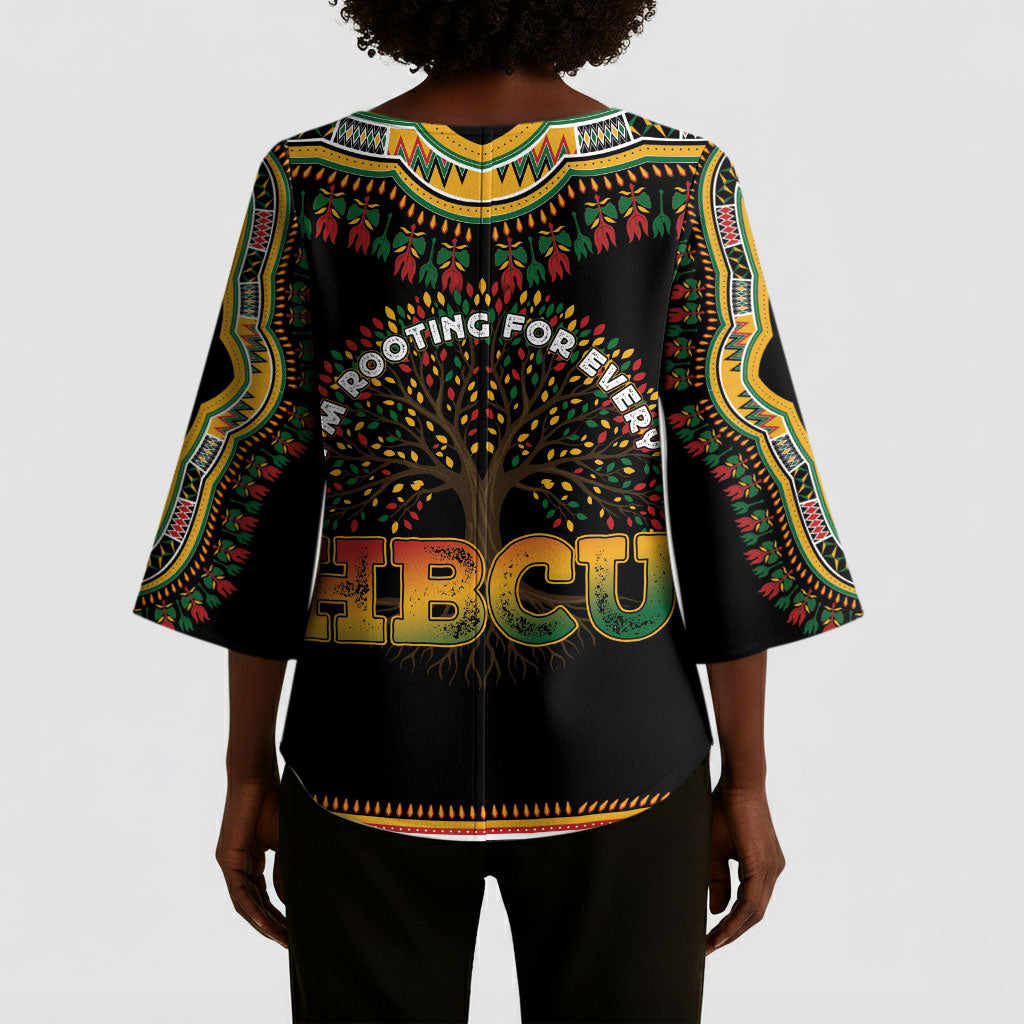 I'm Rooting For Every HBCU Dashiki Style Kimono Sleeve Blouse