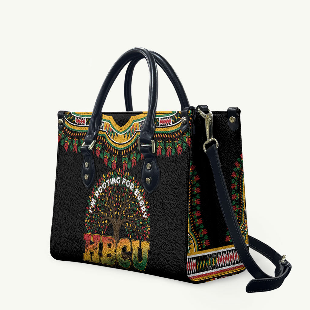 I'm Rooting For Every HBCU Dashiki Style Leather Bag