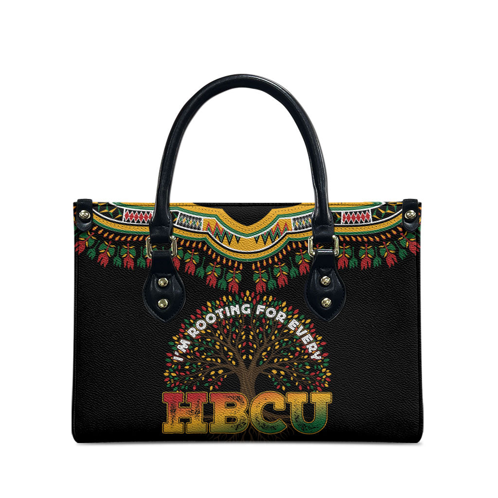 I'm Rooting For Every HBCU Dashiki Style Leather Bag