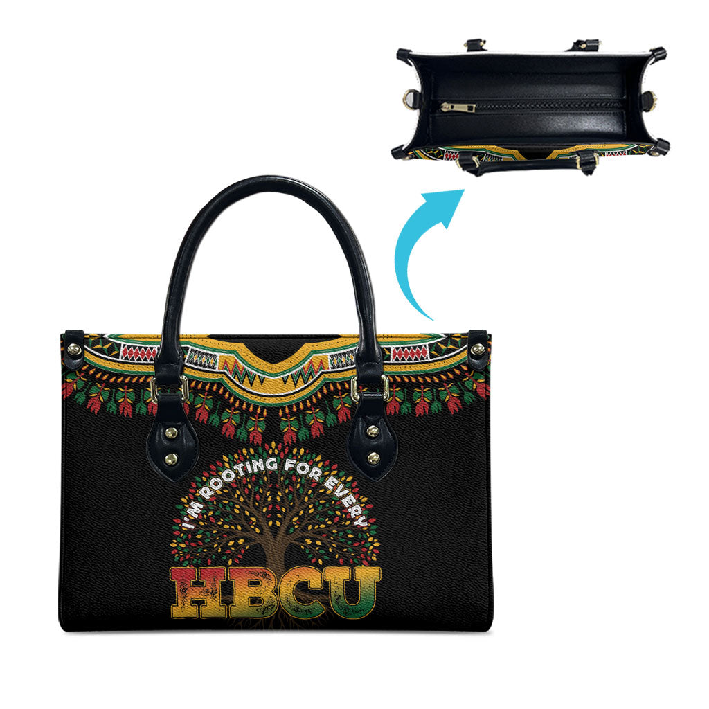 I'm Rooting For Every HBCU Dashiki Style Leather Bag