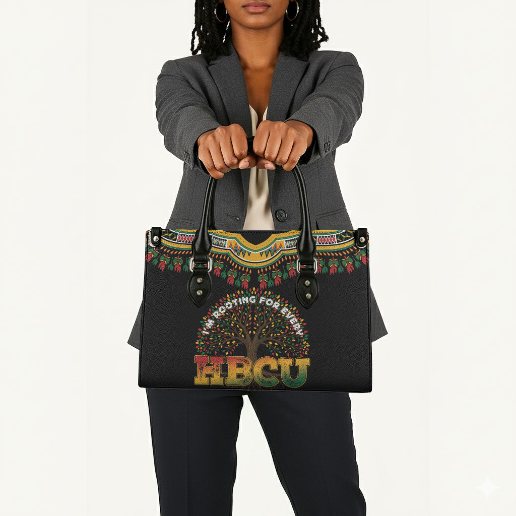 I'm Rooting For Every HBCU Dashiki Style Leather Bag
