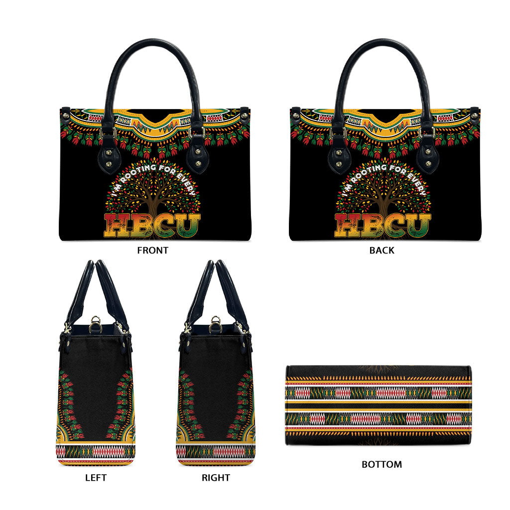 I'm Rooting For Every HBCU Dashiki Style Leather Bag