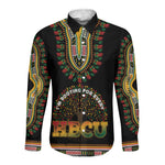 I'm Rooting For Every HBCU Dashiki Style Long Sleeve Button Shirt