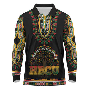 I'm Rooting For Every HBCU Dashiki Style Long Sleeve Polo Shirt
