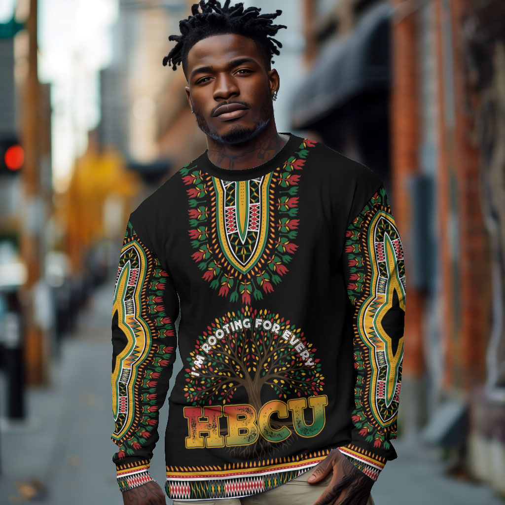 I'm Rooting For Every HBCU Dashiki Style Long Sleeve Shirt