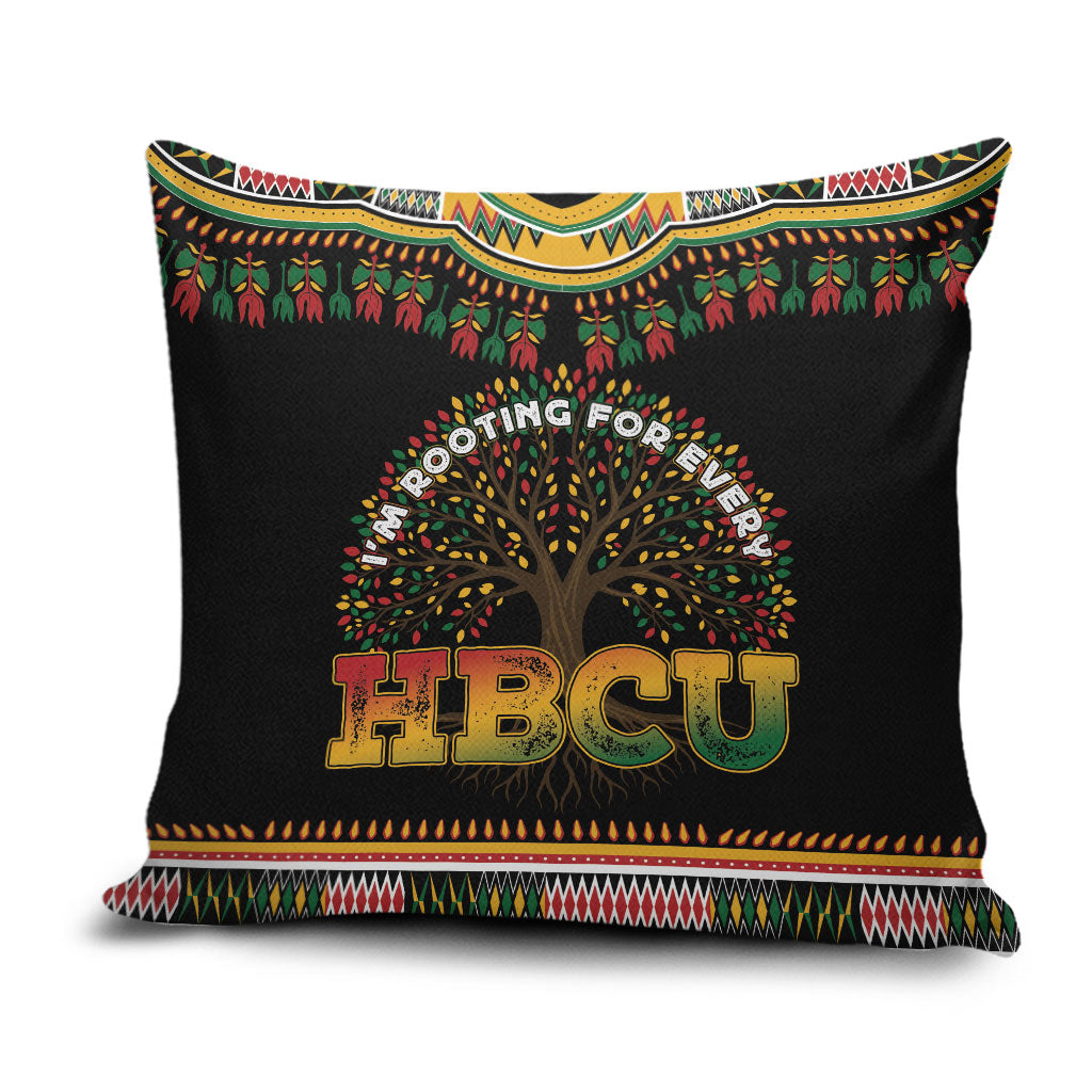 I'm Rooting For Every HBCU Dashiki Style Pillow Cover
