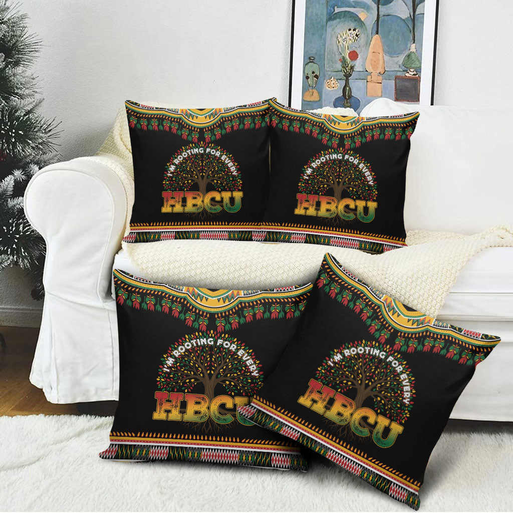 I'm Rooting For Every HBCU Dashiki Style Pillow Cover