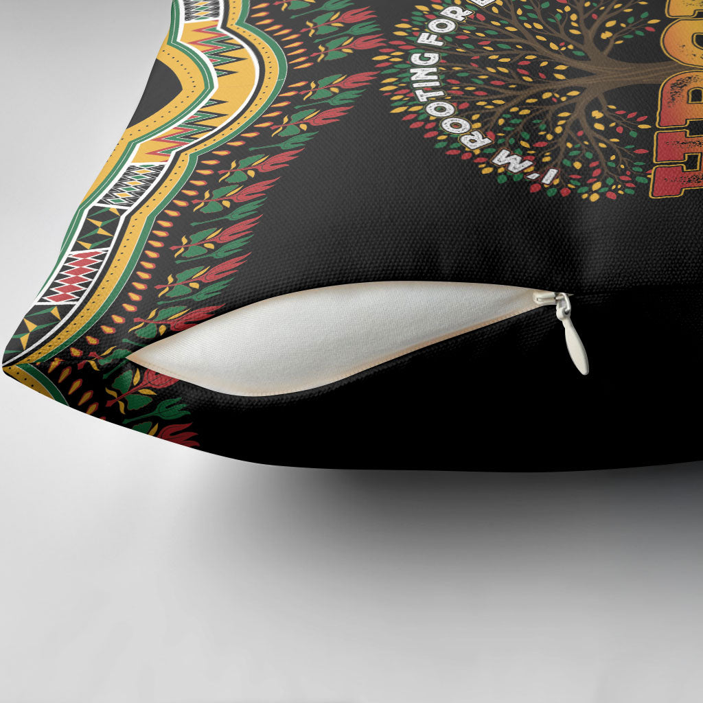 I'm Rooting For Every HBCU Dashiki Style Pillow Cover