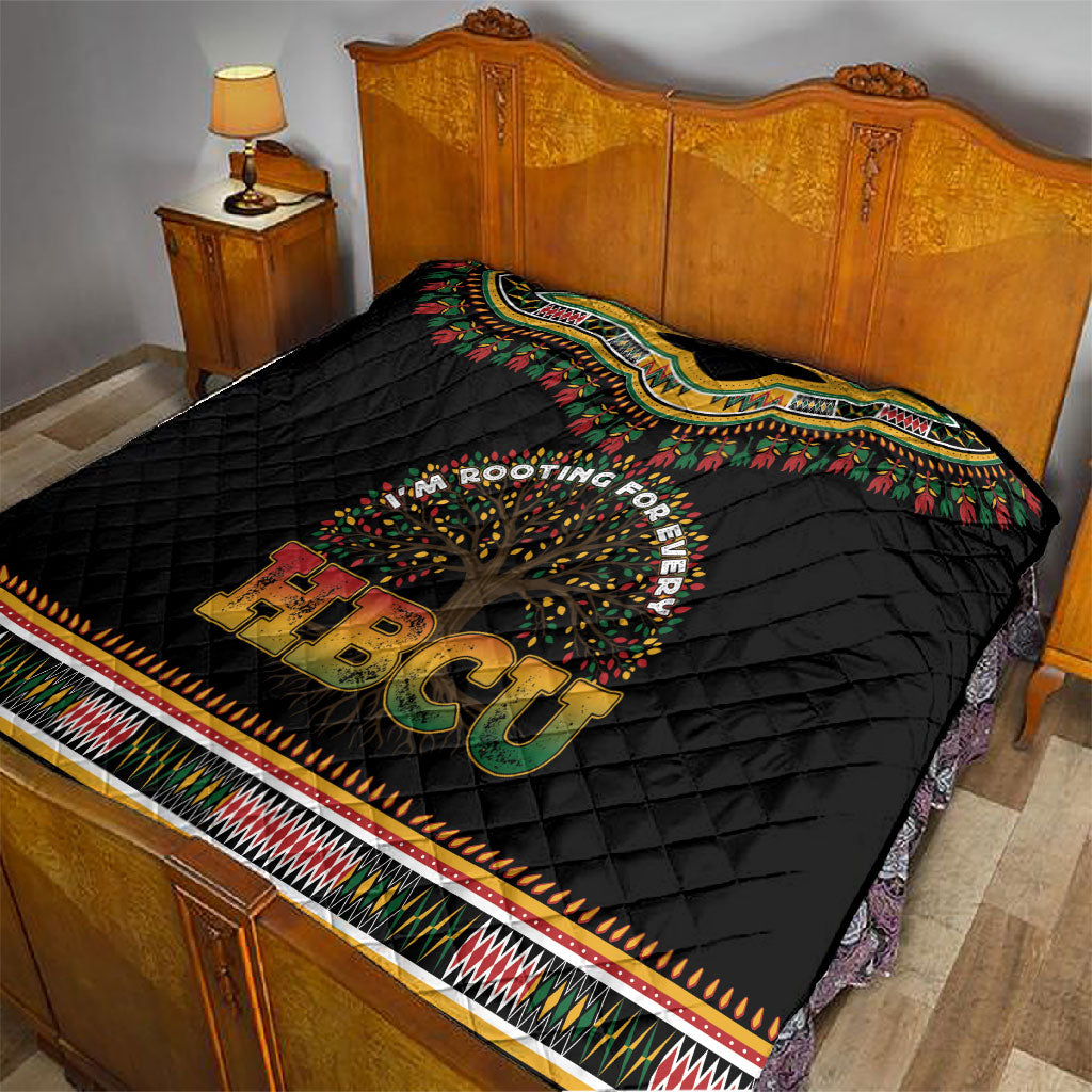 I'm Rooting For Every HBCU Dashiki Style Quilt