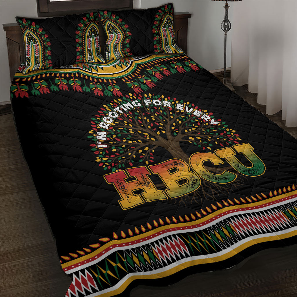 I'm Rooting For Every HBCU Dashiki Style Quilt Bed Set