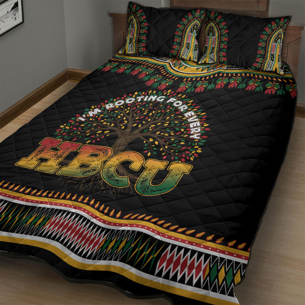 I'm Rooting For Every HBCU Dashiki Style Quilt Bed Set