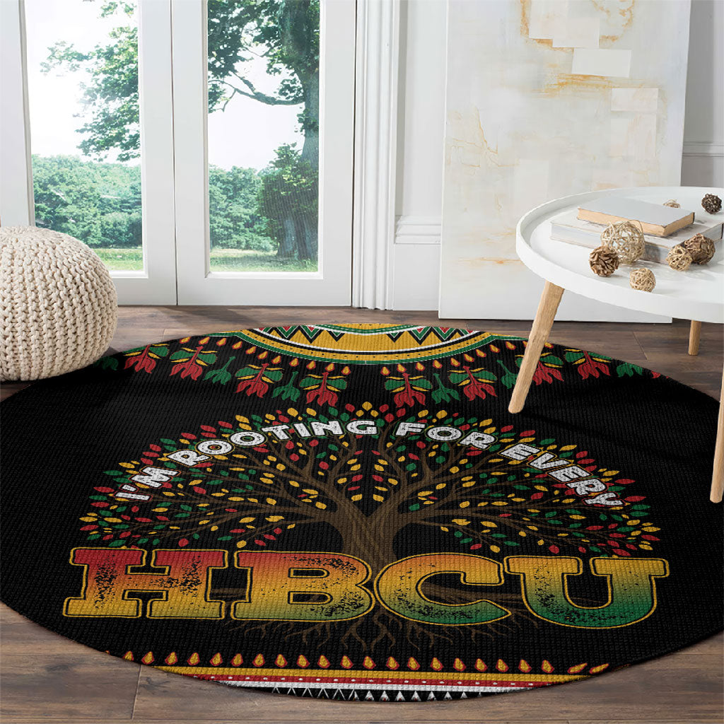 I'm Rooting For Every HBCU Dashiki Style Round Carpet
