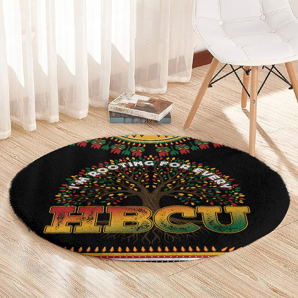 I'm Rooting For Every HBCU Dashiki Style Round Carpet