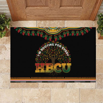 I'm Rooting For Every HBCU Dashiki Style Rubber Doormat