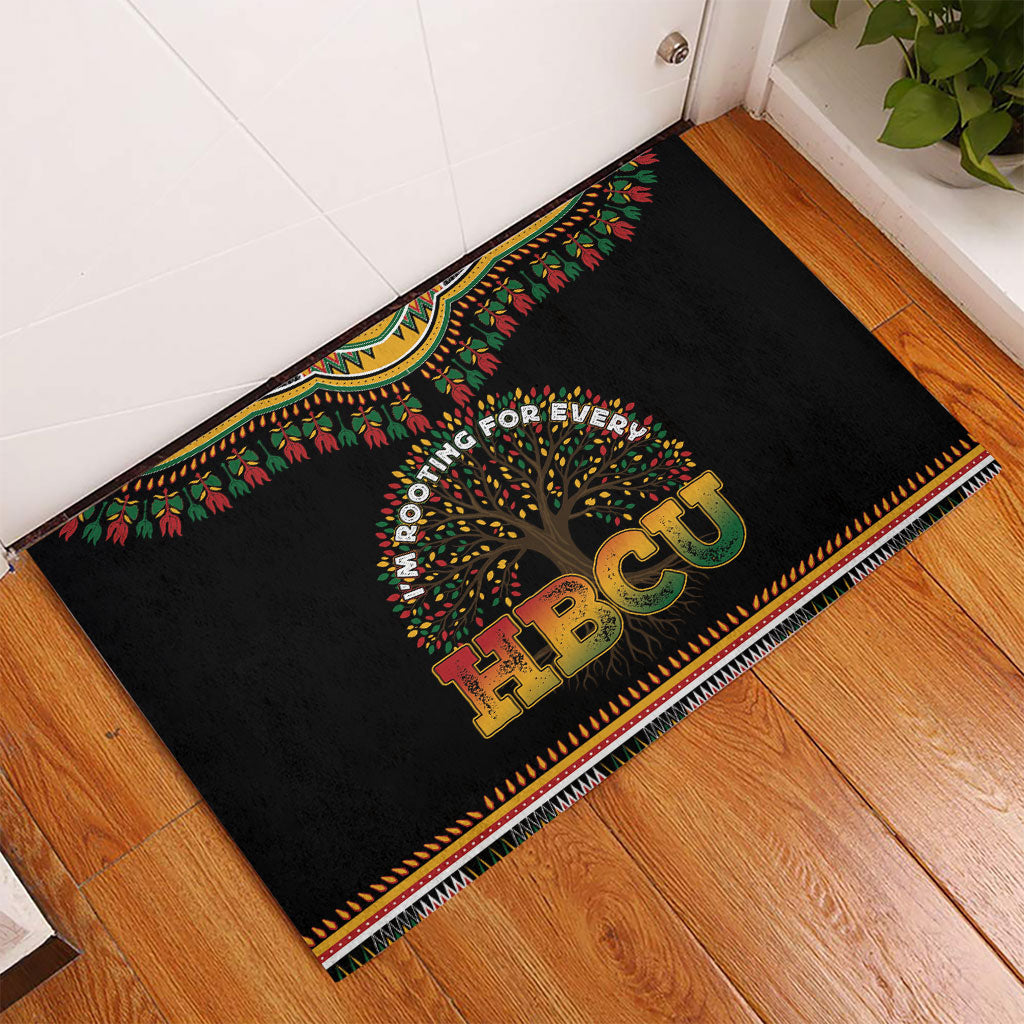 I'm Rooting For Every HBCU Dashiki Style Rubber Doormat