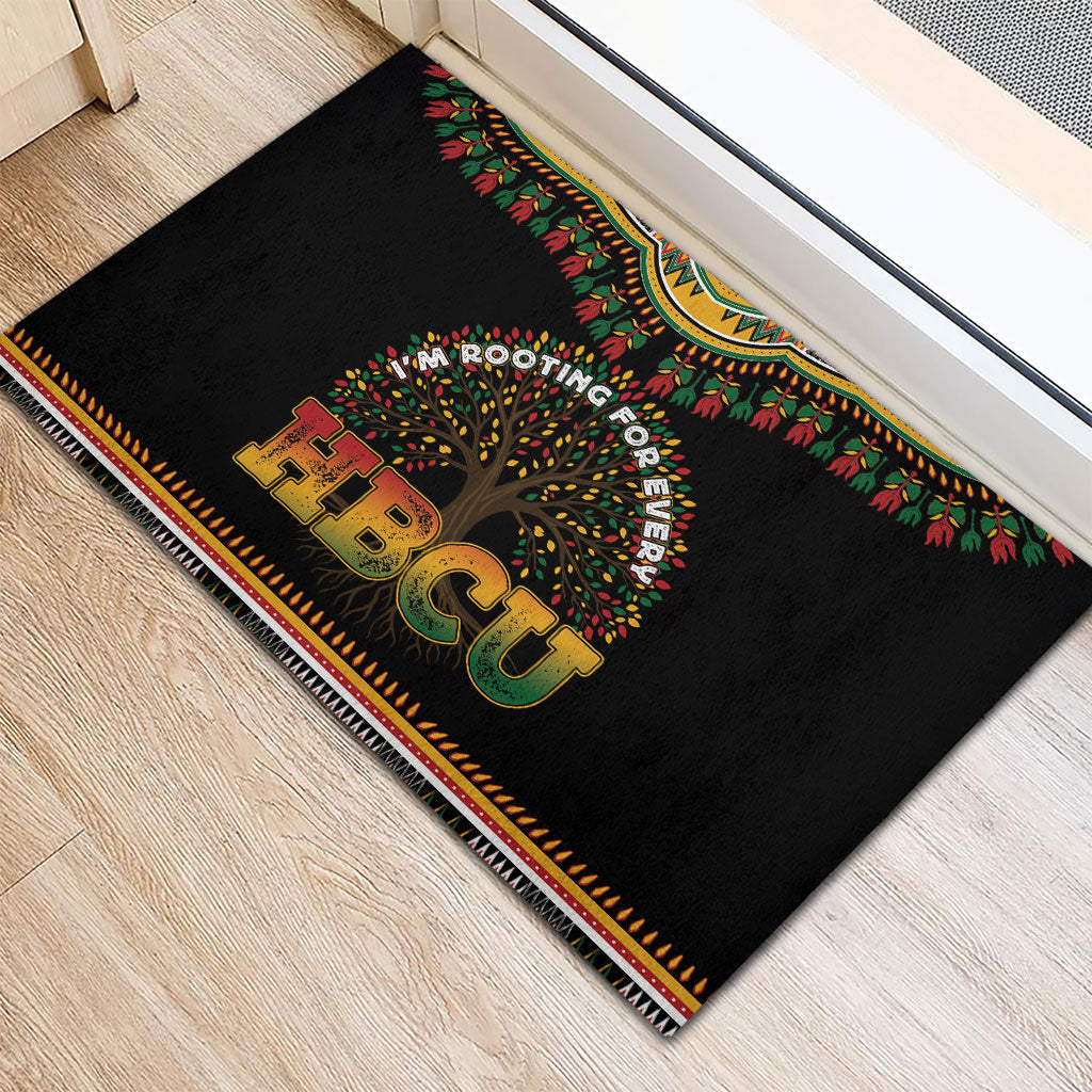 I'm Rooting For Every HBCU Dashiki Style Rubber Doormat