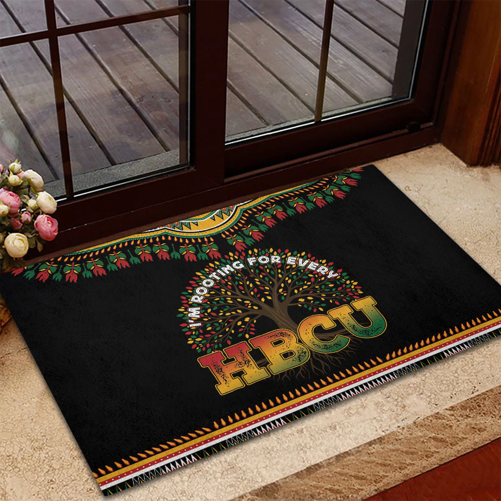 I'm Rooting For Every HBCU Dashiki Style Rubber Doormat