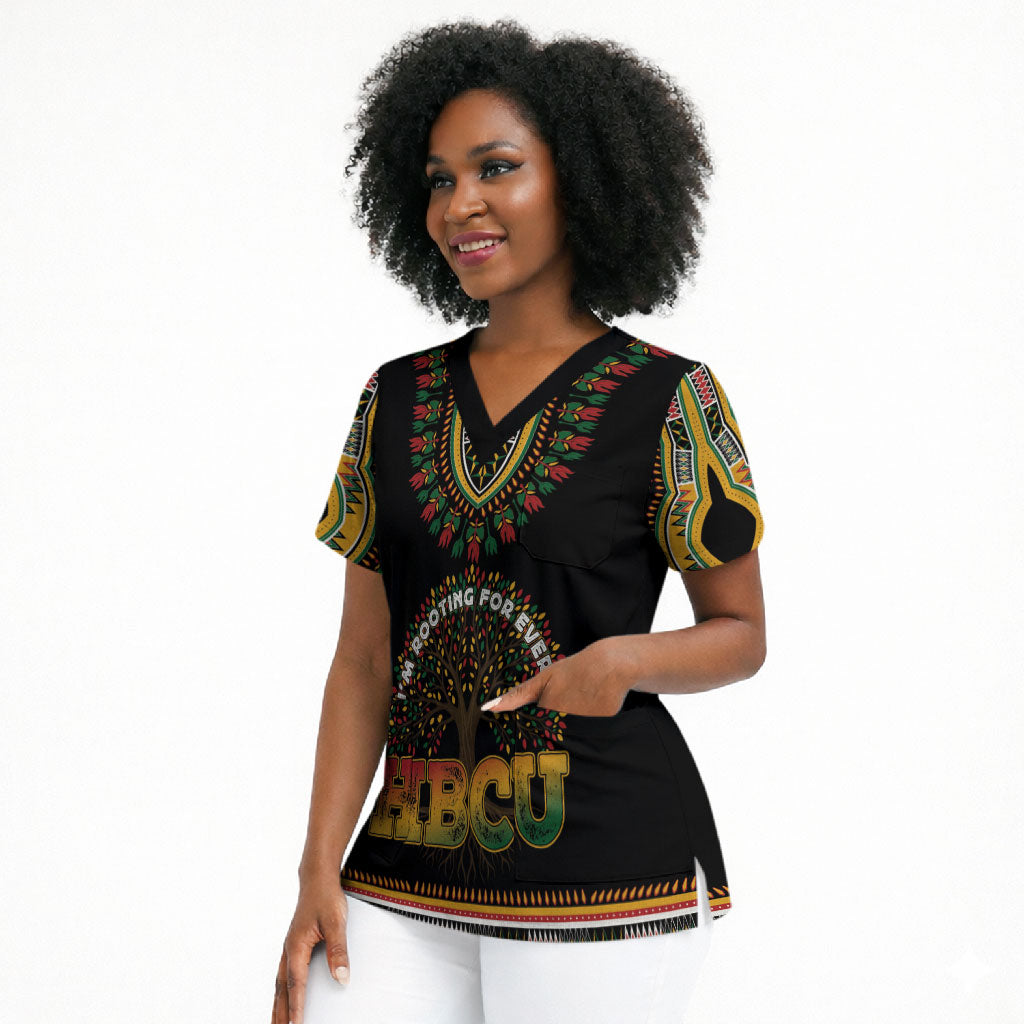 I'm Rooting For Every HBCU Dashiki Style Scrub Top