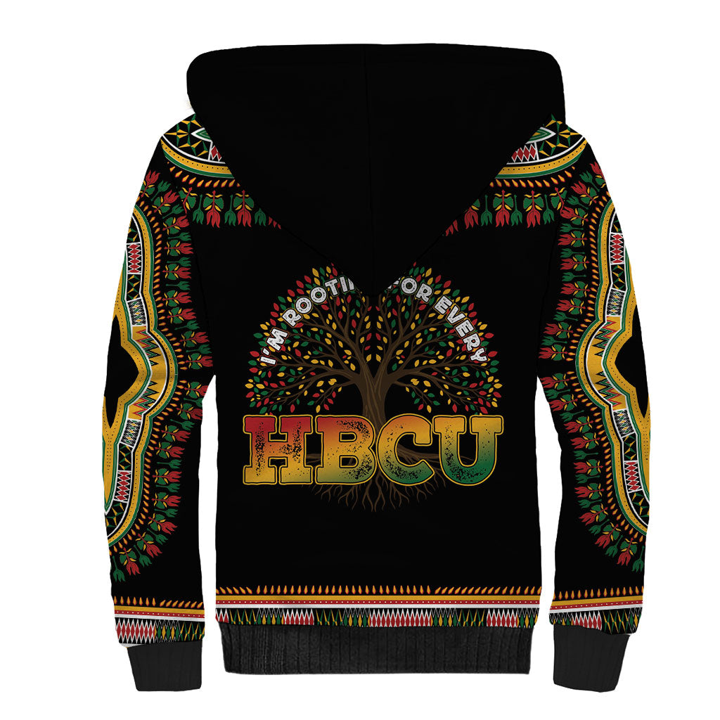 I'm Rooting For Every HBCU Dashiki Style Sherpa Hoodie