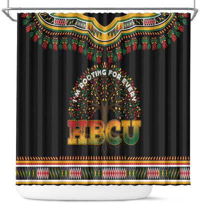 I'm Rooting For Every HBCU Dashiki Style Shower Curtain