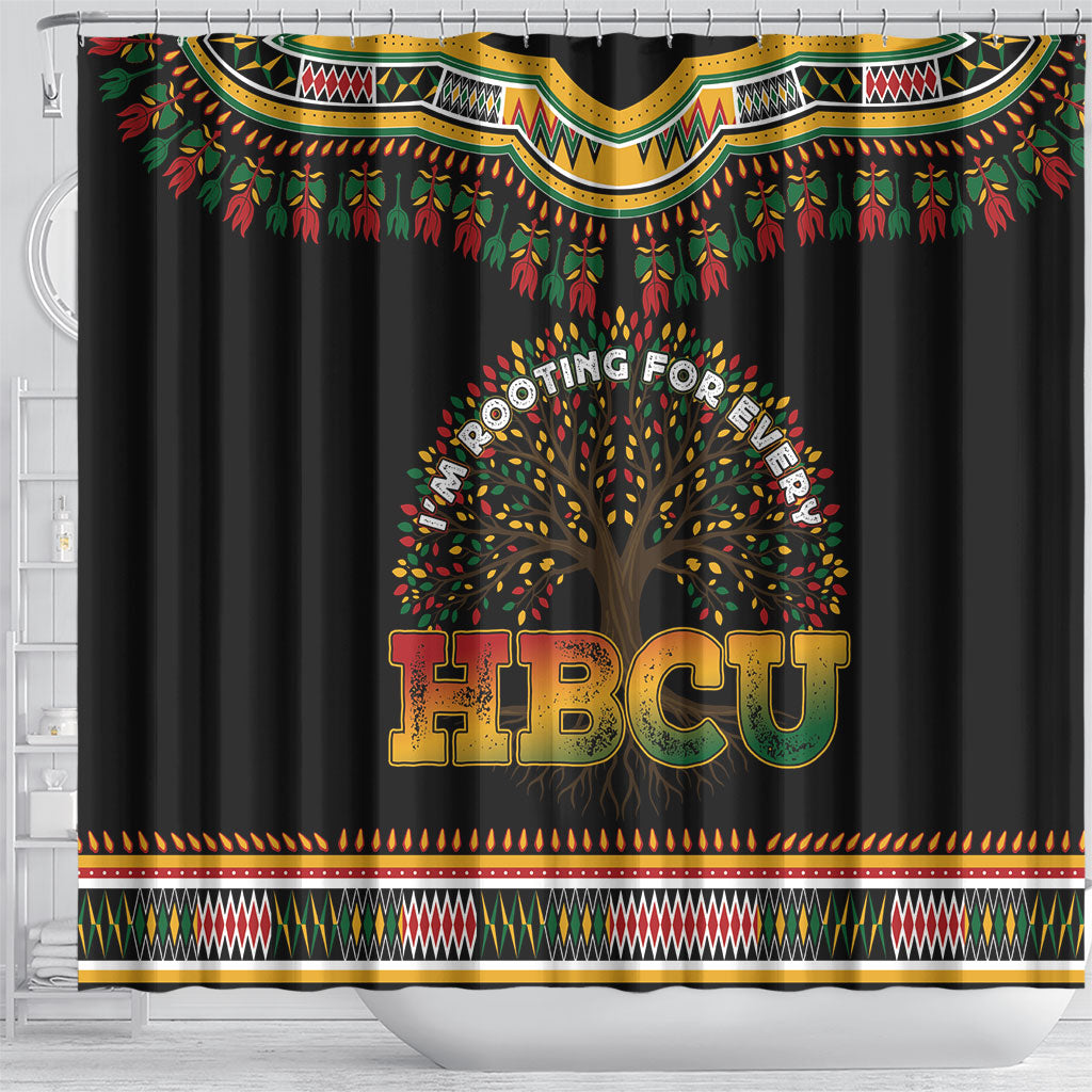 I'm Rooting For Every HBCU Dashiki Style Shower Curtain