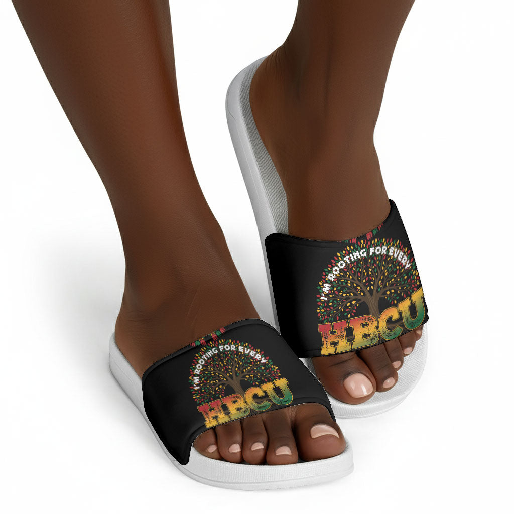 I'm Rooting For Every HBCU Dashiki Style Slide Sandals