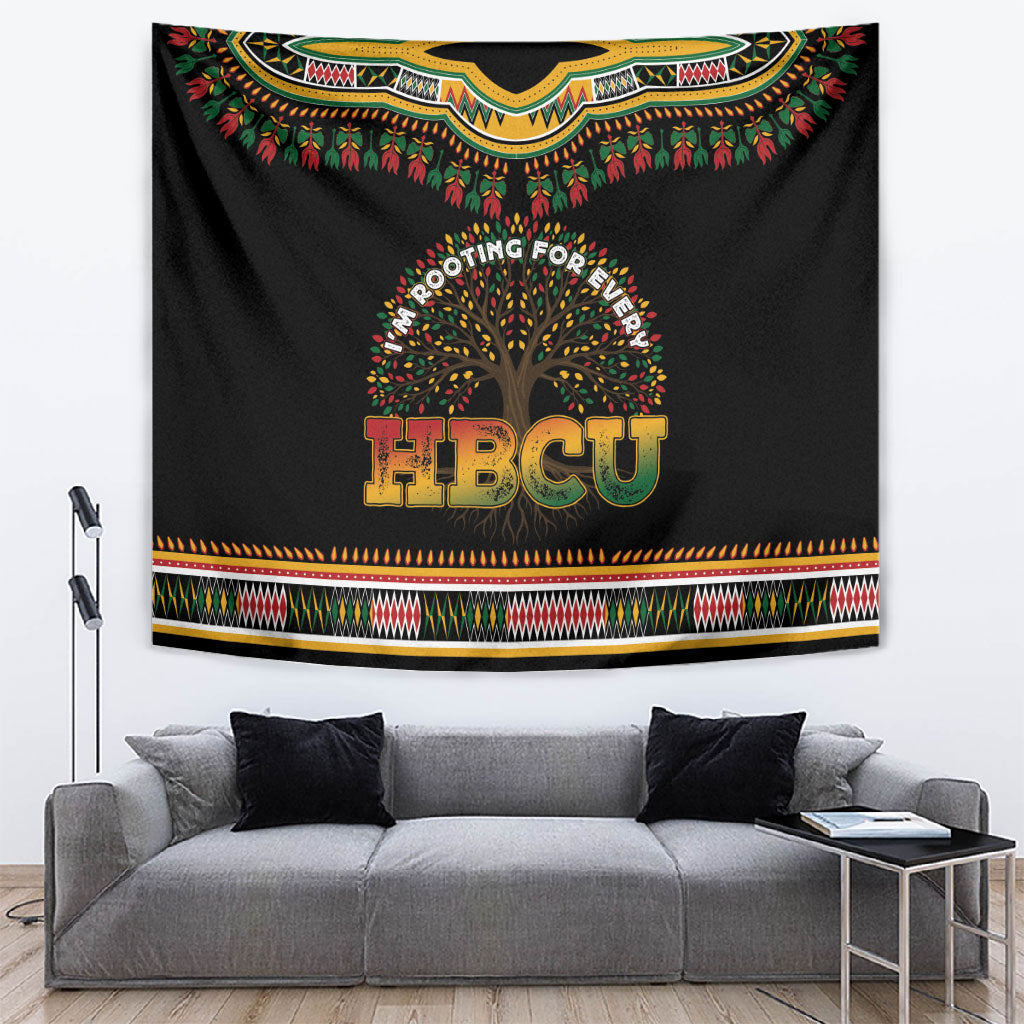 I'm Rooting For Every HBCU Dashiki Style Tapestry