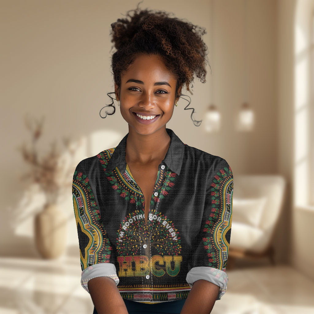 I'm Rooting For Every HBCU Dashiki Style Women Casual Shirt