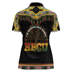 I'm Rooting For Every HBCU Dashiki Style Women Polo Shirt