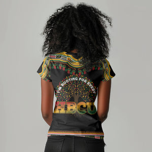I'm Rooting For Every HBCU Dashiki Style Women V-Neck T-Shirt