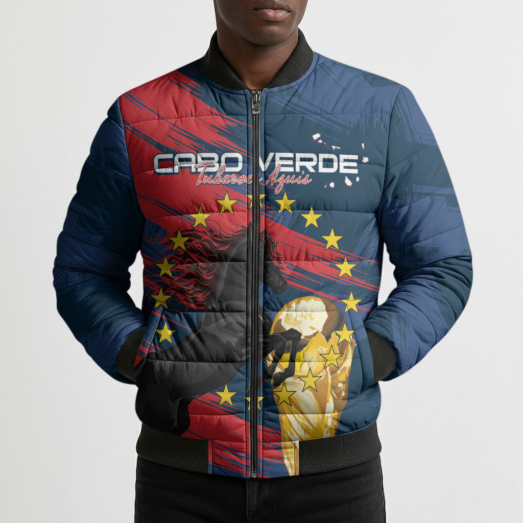 Cape Verde - WC2026 Dark Horse Custom Bomber Puffer Jacket Our Time Our Story