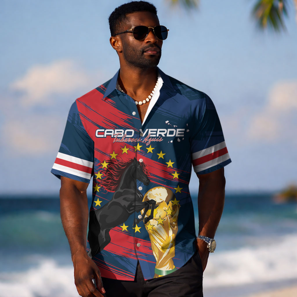 Cape Verde - WC2026 Dark Horse Custom Hawaiian Shirt Our Time Our Story