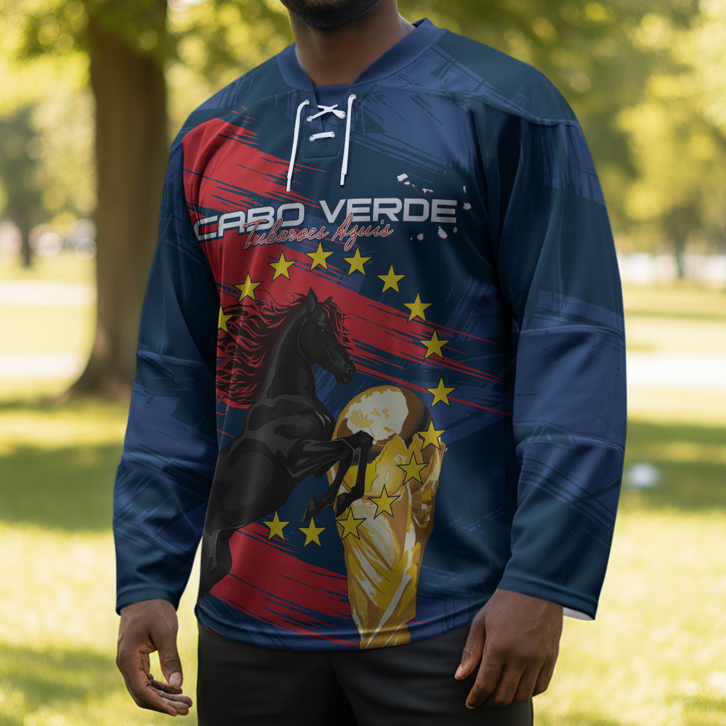 Cape Verde - WC2026 Dark Horse Custom Hockey Jersey Our Time Our Story