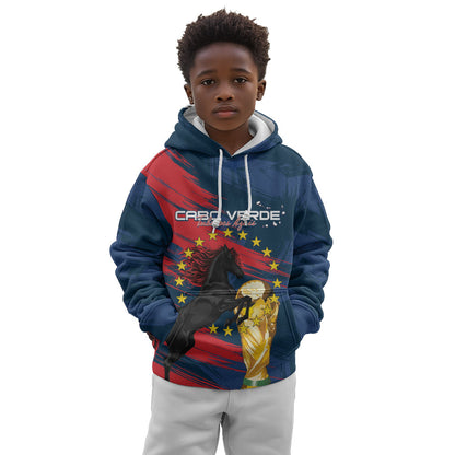 Cape Verde - WC2026 Dark Horse Custom Kid Hoodie Our Time Our Story