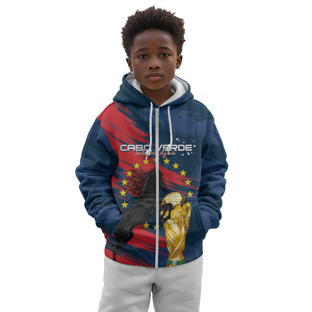 Cape Verde - WC2026 Dark Horse Custom Kid Hoodie Our Time Our Story