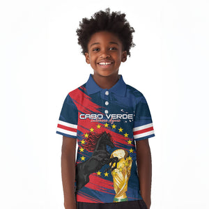 Cape Verde - WC2026 Dark Horse Custom Kid Polo Shirt Our Time Our Story
