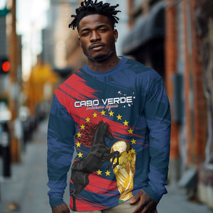 Cape Verde - WC2026 Dark Horse Custom Long Sleeve Shirt Our Time Our Story