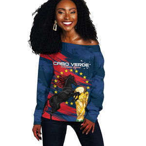 Cape Verde - WC2026 Dark Horse Custom Off Shoulder Sweater Our Time Our Story