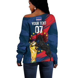 Cape Verde - WC2026 Dark Horse Custom Off Shoulder Sweater Our Time Our Story