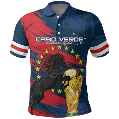 Cape Verde - WC2026 Dark Horse Custom Polo Shirt Our Time Our Story